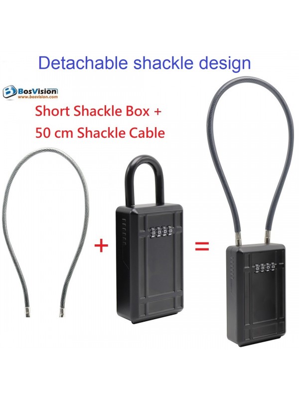 Bosvision Key Lock Box, Detachable shackle design