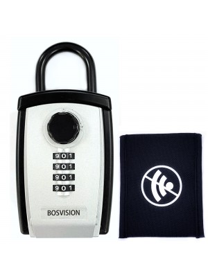 Portable Key Safe Box, Key Lock Box with one Faraday Bag for Keyless Car Key Fob, Large Storage Space