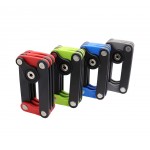 Folding Bike Lock Padlock, 12 Steel Bars (78cm) with 2 disc keys and mount bracket