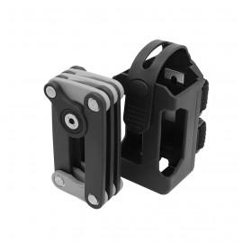 Folding Bike Lock Padlock, 12 Steel Bars (78cm) with 2 disc keys and mount bracket