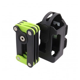 Folding Bike Lock Padlock, 12 Steel Bars (78cm) with 2 disc keys and mount bracket