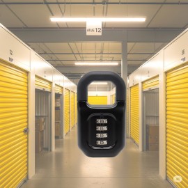 Heavy Duty Combination Padlock with Thick Shackle (11.6mm), Padlock with Code, 52mm Wide