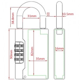 Key Safe Box [Portable] Combination Padlock with Shackle, Key Lock Box / Key Storage