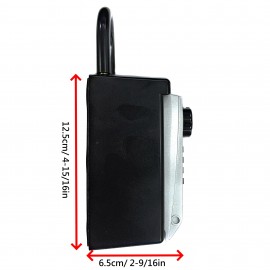 Large Key Lock Box, Key Safe Box, Key Box with Code, Key Locker with one Faraday Pouch Bag to Block Signal of Keyless Car Key Fob