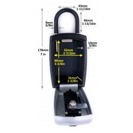Large Key Lock Box, Key Safe Box, Key Box with Code, Key Locker with one Faraday Pouch Bag to Block Signal of Keyless Car Key Fob