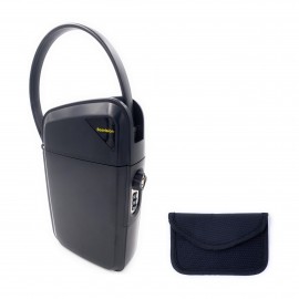 Portable Safe, White, Combination & Master Key Access, 1 Faraday Bag, 13.9 x 9.0 x 5.4 cm