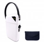 Portable Safe, White, Combination & Master Key Access, 1 Faraday Bag, 13.9 x 9.0 x 5.4 cm